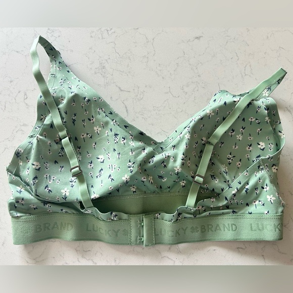NWT Lucky Brand Women's Mint Floral Convertible Bralette - Picture 2 of 6